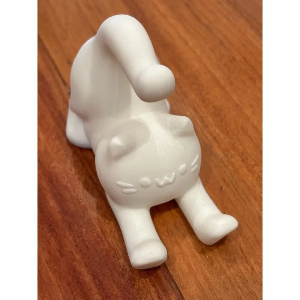 Cute Cat Phone Stand & Paint-Your-Own Figurine DIY Coloring Toy | Desk Accessory